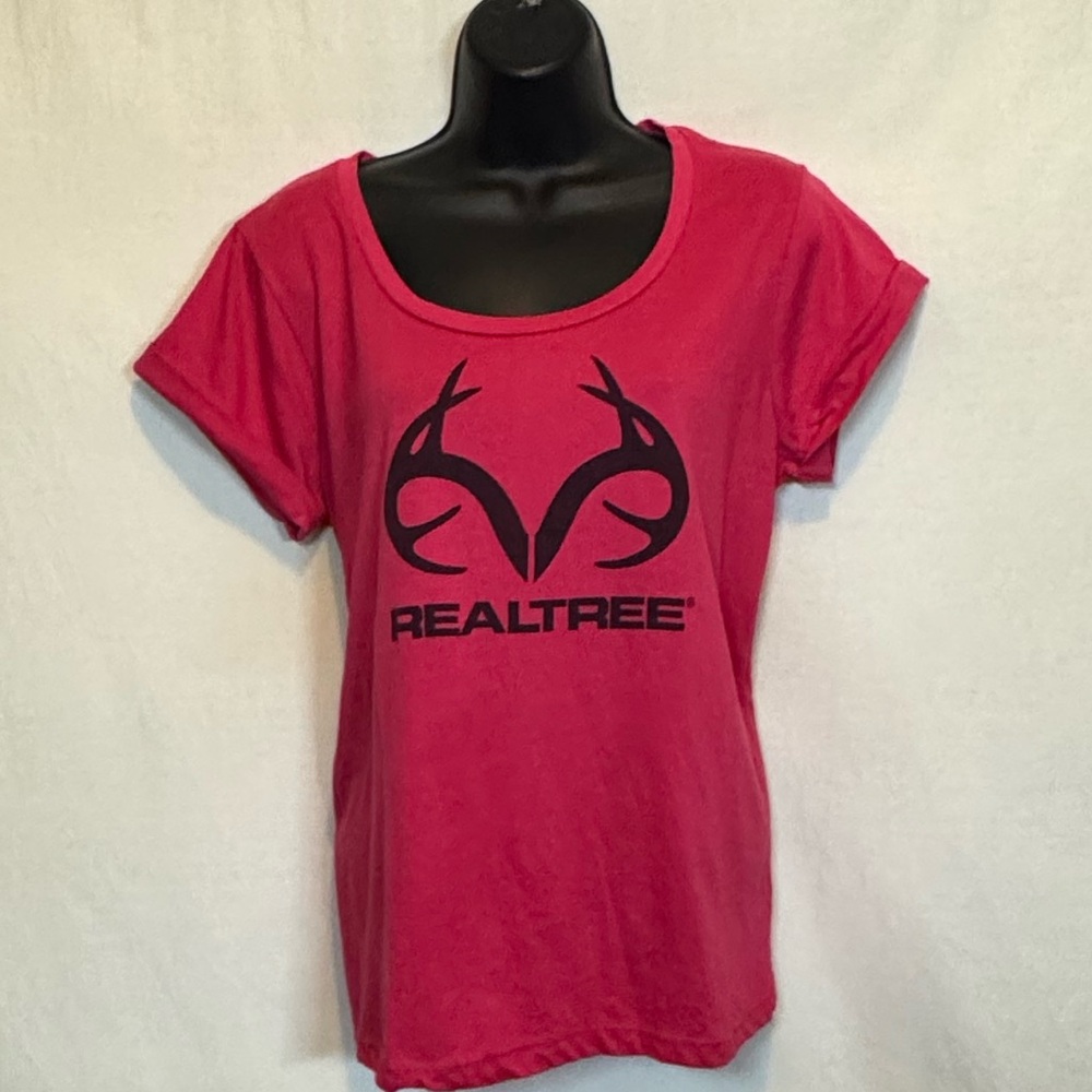 G-111 Realtree Pink & Black‎ Short Sleeve Tee Shirt Size L